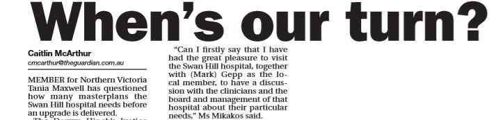 Read more about the article Swan Hill Guardian – When’s our turn?