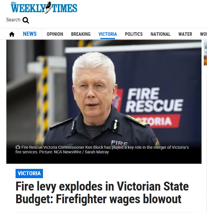 Read more about the article Operations costs fuel fire levy blow-out
