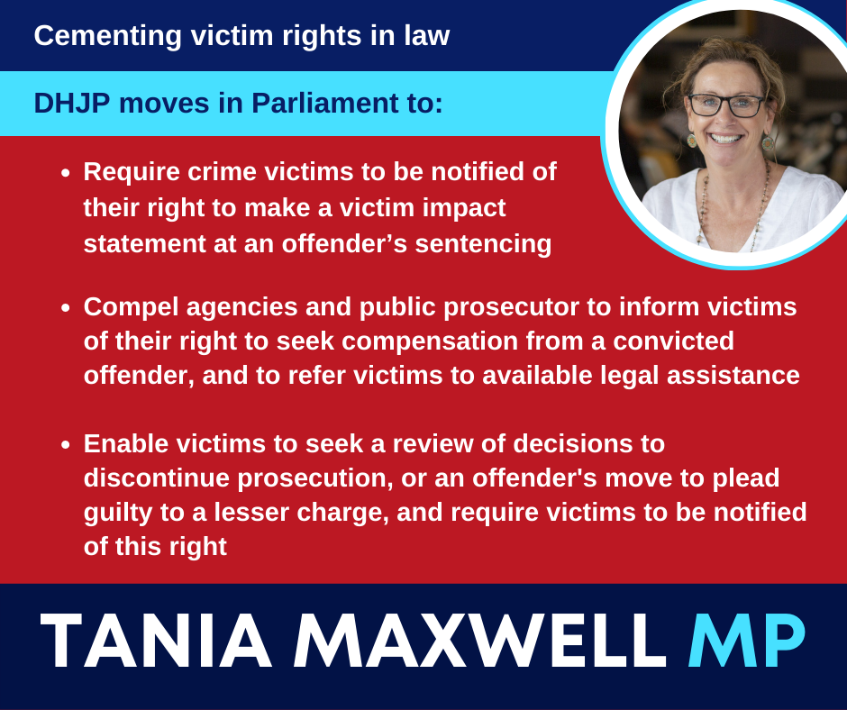 Read more about the article Party seeks to cement victim rights in law